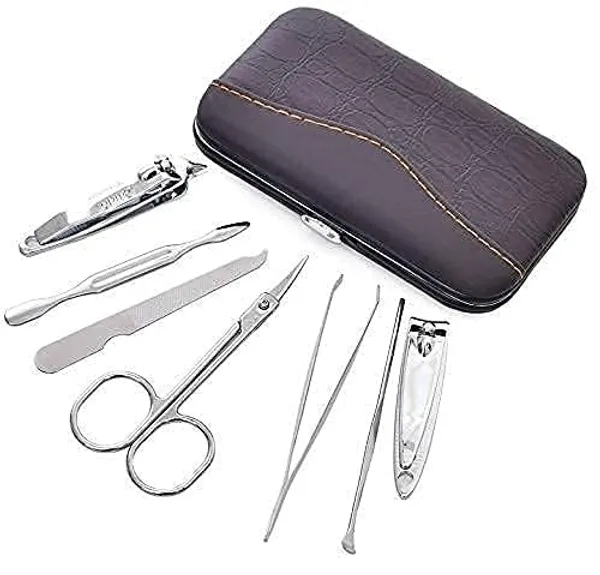 Manicure_And_Pedicure_Nail_Clippers_Set_7_In_1_Stainless_Steel_Professional_Nail_Scissors_Grooming_Kit_With_Leather_Travel_Case