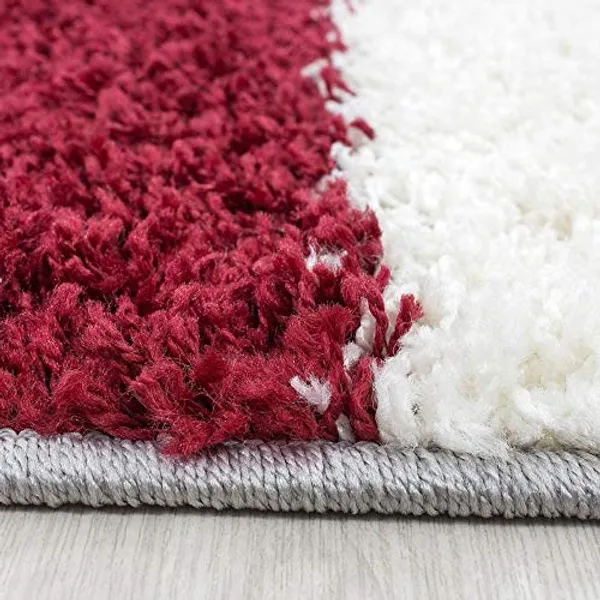 4_x_6_Feet_Maroon_Chess_Box_Design_Non_Shedding_Shaggy_Carpets