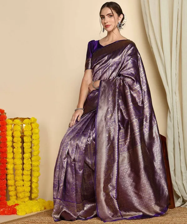 Royal_Blue_Soft_Silk_Saree_With_Blouse_Piece_For_Women