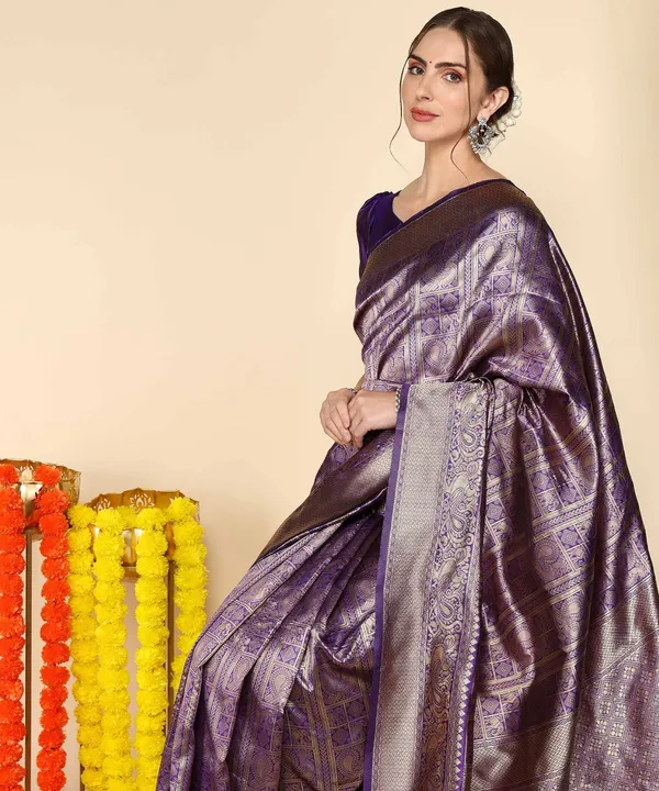 Royal_Blue_Soft_Silk_Saree_With_Blouse_Piece_For_Women