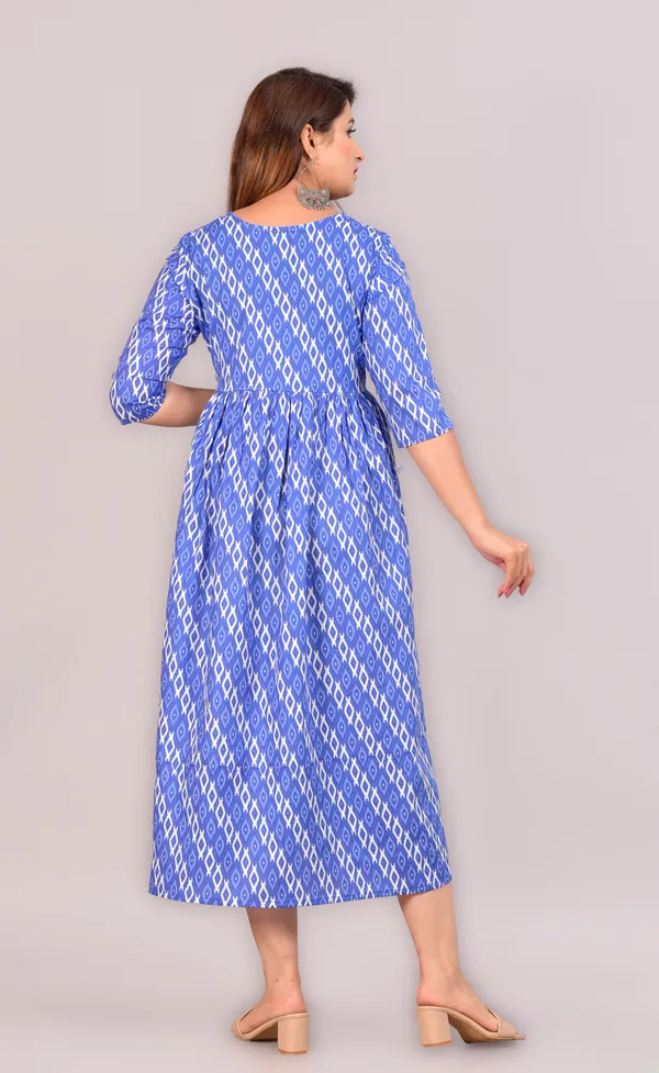 Maternity_Women_Fit_and_Flare_Light_Blue_Dress
