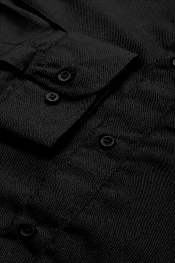Men_Regular_Fit_Solid_Slim_Collar_Casual_Black_Shirt