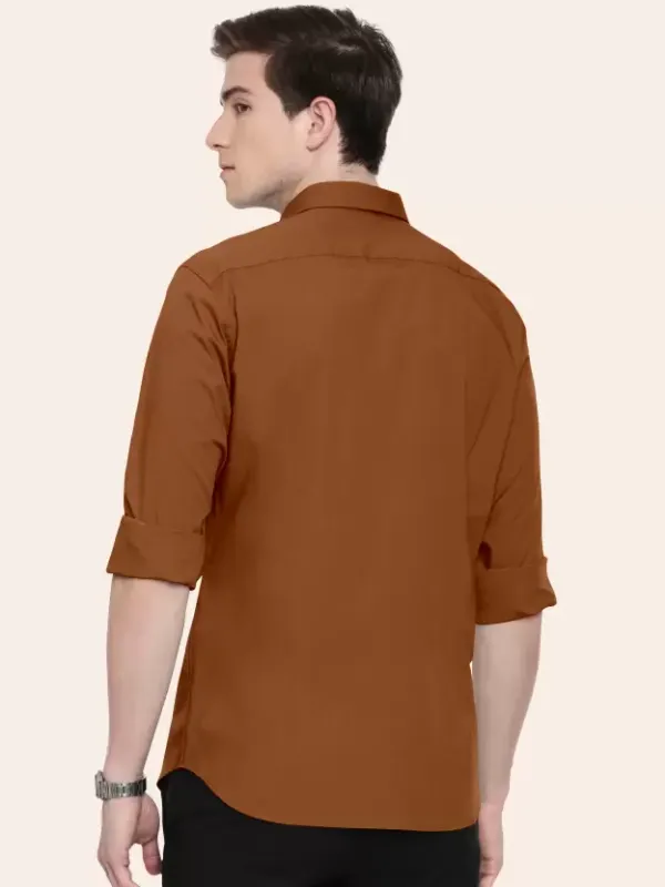 Men_Regular_Fit_Solid_Slim_Collar_Casual_Copper_Brown_Shirt