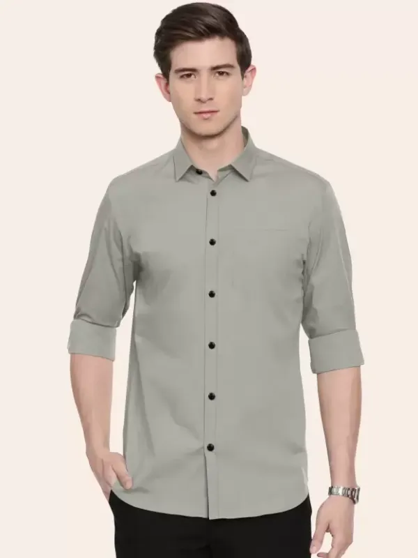 Men_Regular_Fit_Solid_Slim_Collar_Casual_Gery_Shirt