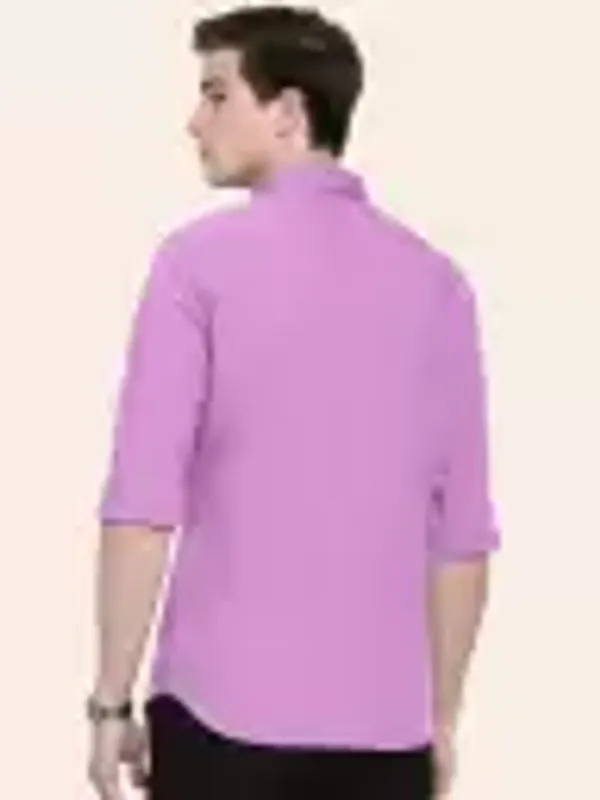 Men_Regular_Fit_Solid_Slim_Collar_Casual_Lavender_Shirt