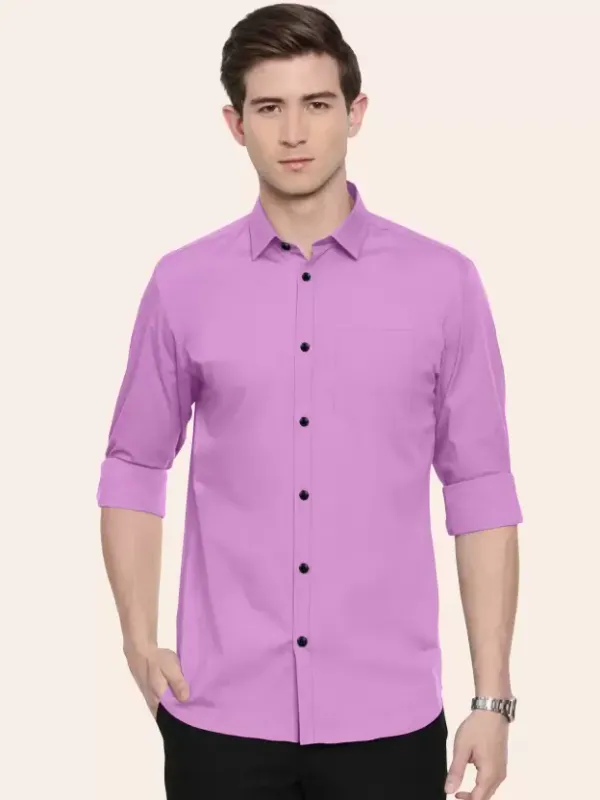 Men_Regular_Fit_Solid_Slim_Collar_Casual_Lavender_Shirt