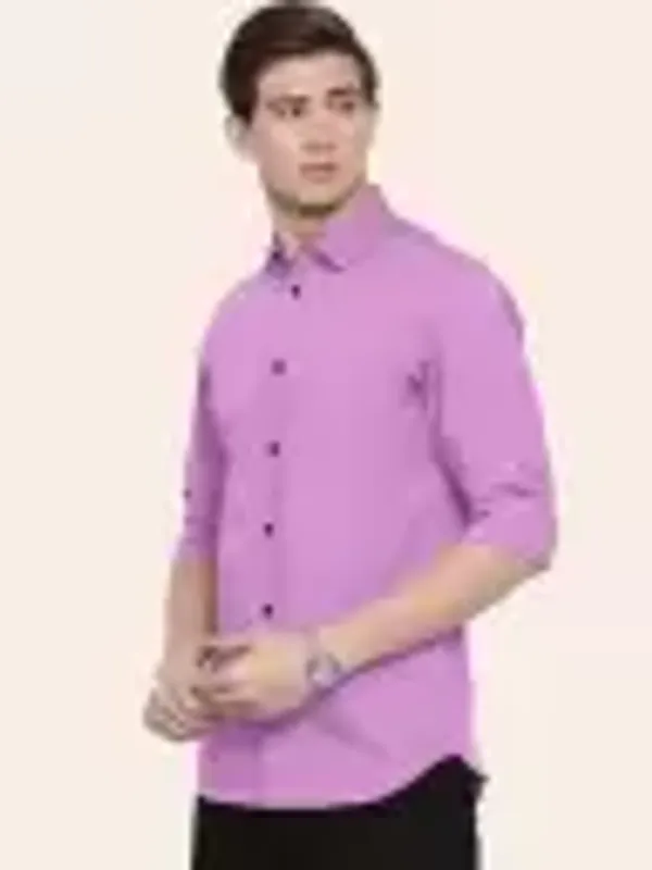Men_Regular_Fit_Solid_Slim_Collar_Casual_Lavender_Shirt