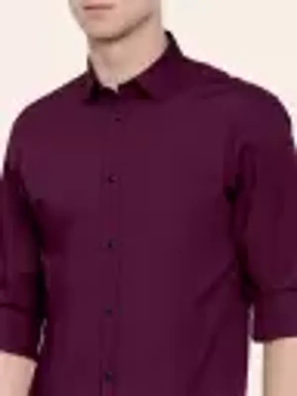 Men_Regular_Fit_Solid_Slim_Collar_Casual_Maroon_Red_Shirt