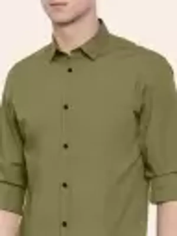 Men_Regular_Fit_Solid_Slim_Collar_Casual_Olive_Green__Shirt