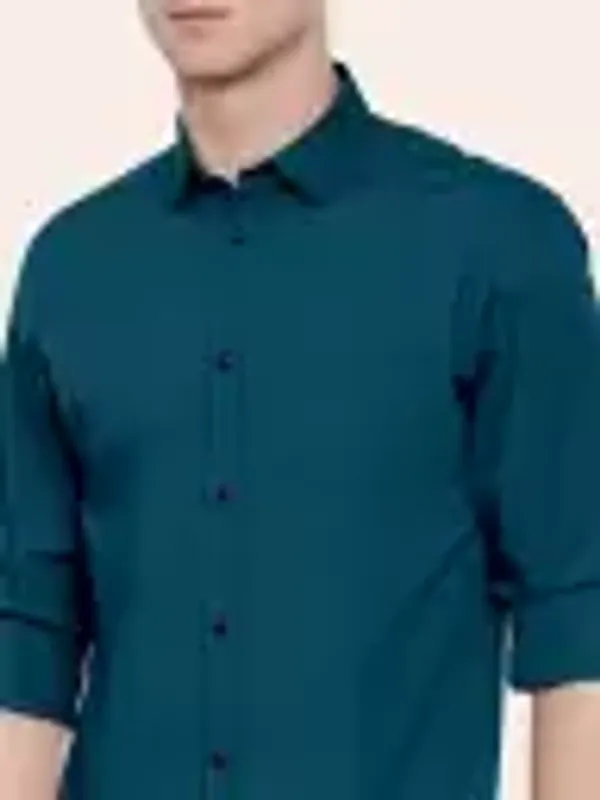 Men_Regular_Fit_Solid_Slim_Collar_Casual_Peacock_Blue_Shirt