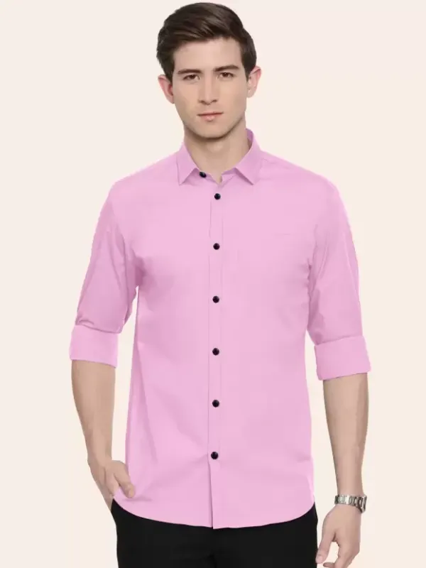 Men_Regular_Fit_Solid_Slim_Collar_Casual_Pink_Shirt