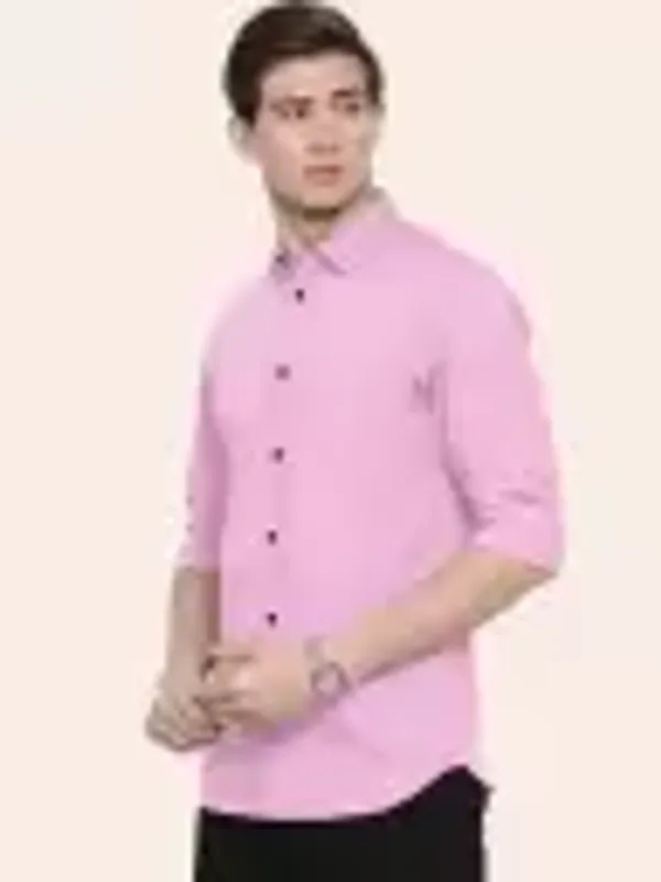 Men_Regular_Fit_Solid_Slim_Collar_Casual_Pink_Shirt