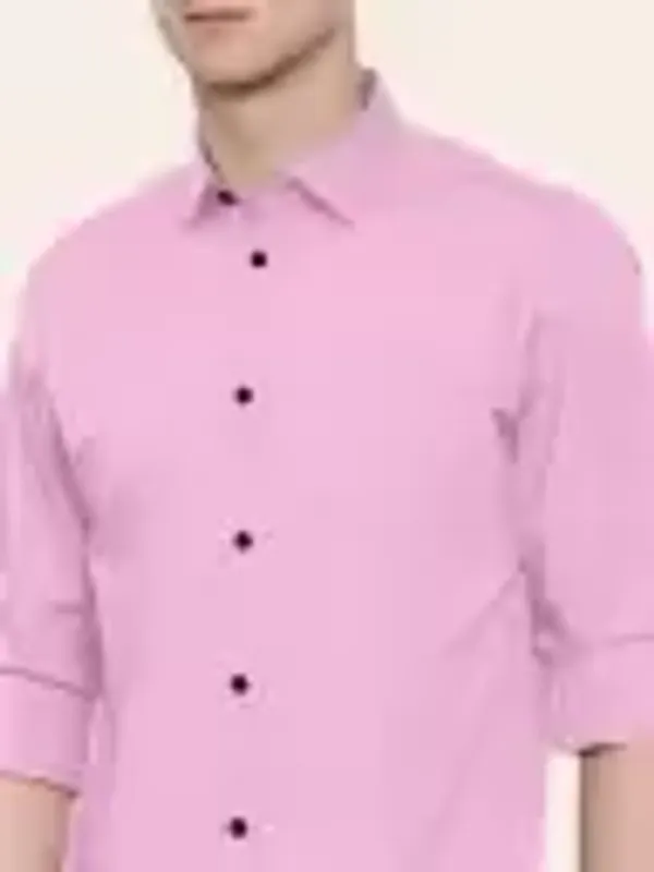Men_Regular_Fit_Solid_Slim_Collar_Casual_Pink_Shirt