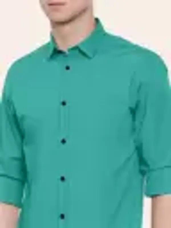 Men_Regular_Fit_Solid_Slim_Collar_Casual_Sea_Green_Shirt
