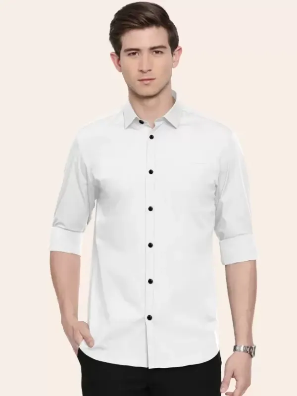 Men_Regular_Fit_Solid_Slim_Collar_Casual_White_Shirt