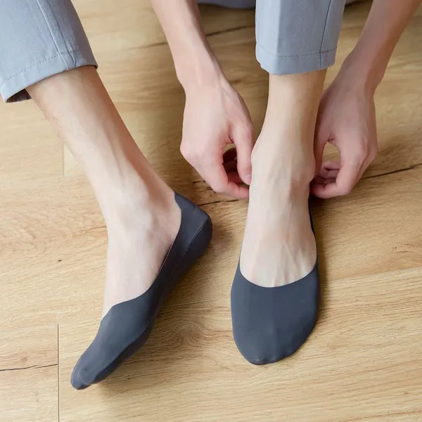 Multi_Colour_Lining_Men'S_6-Pack_Ultra-Thin_Summer_Boat_Socks:_Breathable,_Non-Slip,_Ice_Silk_Comfort