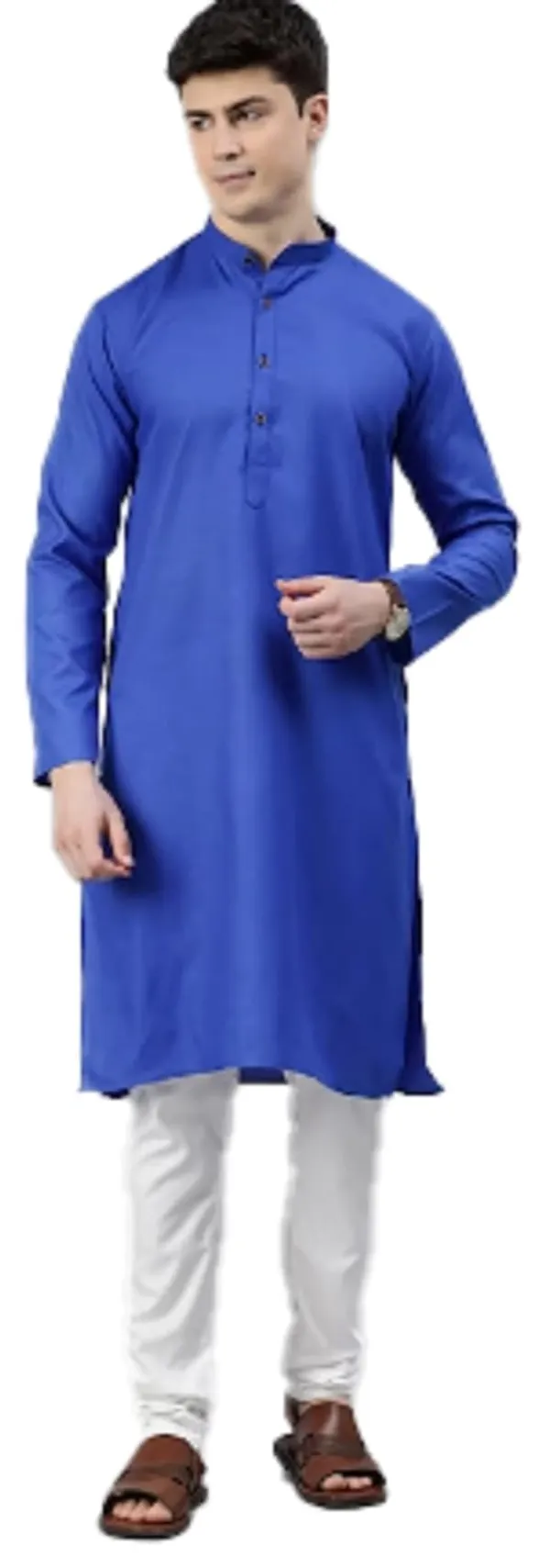 Royal_Blue_Kurta_with_Pyjamas_For_Mens