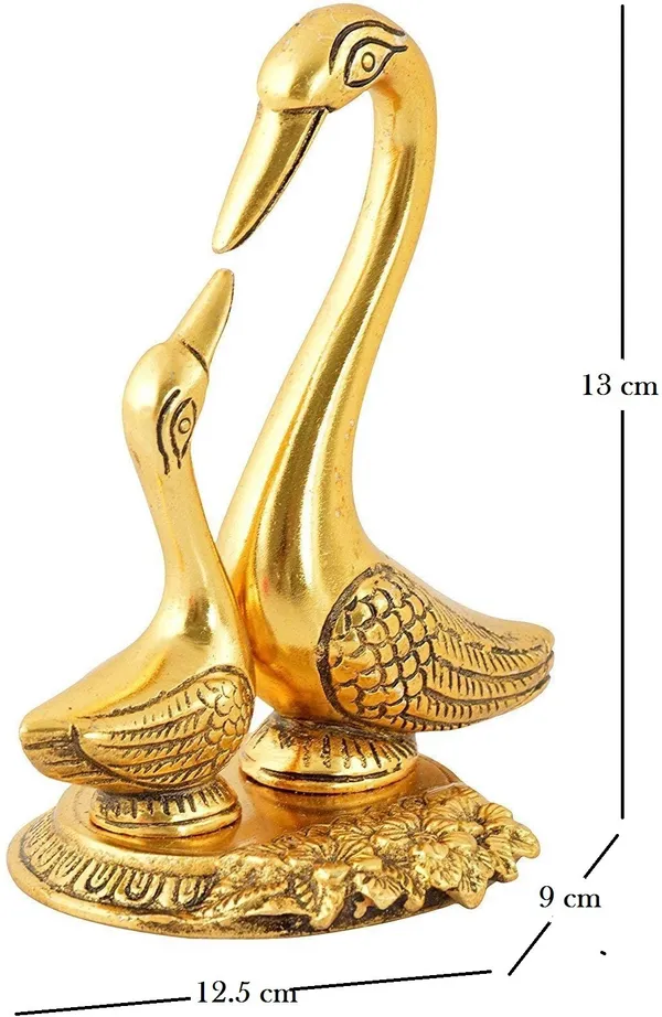Gold_Plated_Metal_Pair_of_Kissing_Duck_/_Swan_Pair_/_Duck_Pair_/_Vastu_Love_Bird_/_Table_Decorative_Showpiece_Decorative_Showpiece_-_13_cm_(Metal,_Gold)
