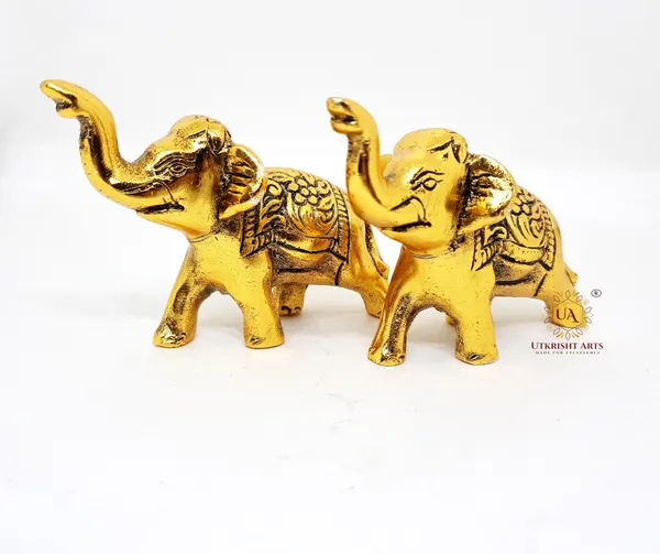 Gold_Plated_Metal_Trunk_Up_Elephant_Statues_Set_of_2_-_Lucky_Figurine-_Home_Decor_Gifts_Item_Decorative_Showpece_(Gold)