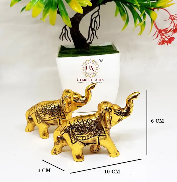 Gold_Plated_Metal_Trunk_Up_Elephant_Statues_Set_of_2_-_Lucky_Figurine-_Home_Decor_Gifts_Item_Decorative_Showpece_(Gold)