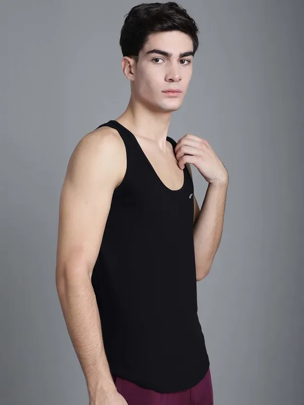 Black_Cotton_U_Neck_All_Day_Wear_Vest_For_Men