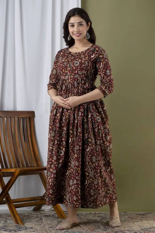 Mhendi_Floral__Cotton_Printed_Maternity_And_Feeding_Kurti_Combo_Of_2