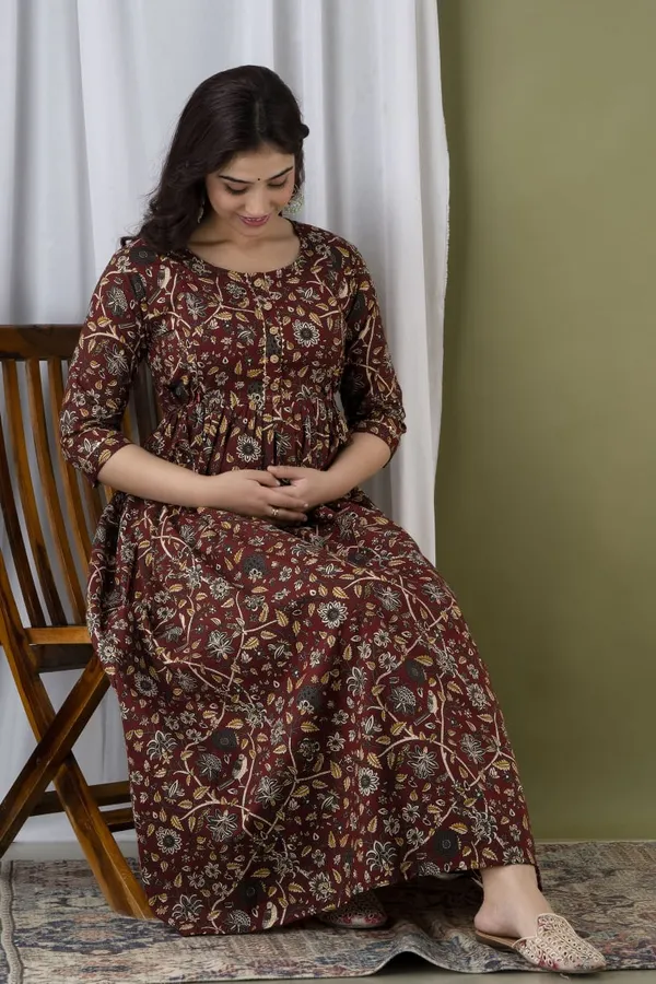 Mhendi_Floral__Cotton_Printed_Maternity_And_Feeding_Kurti_Combo_Of_2