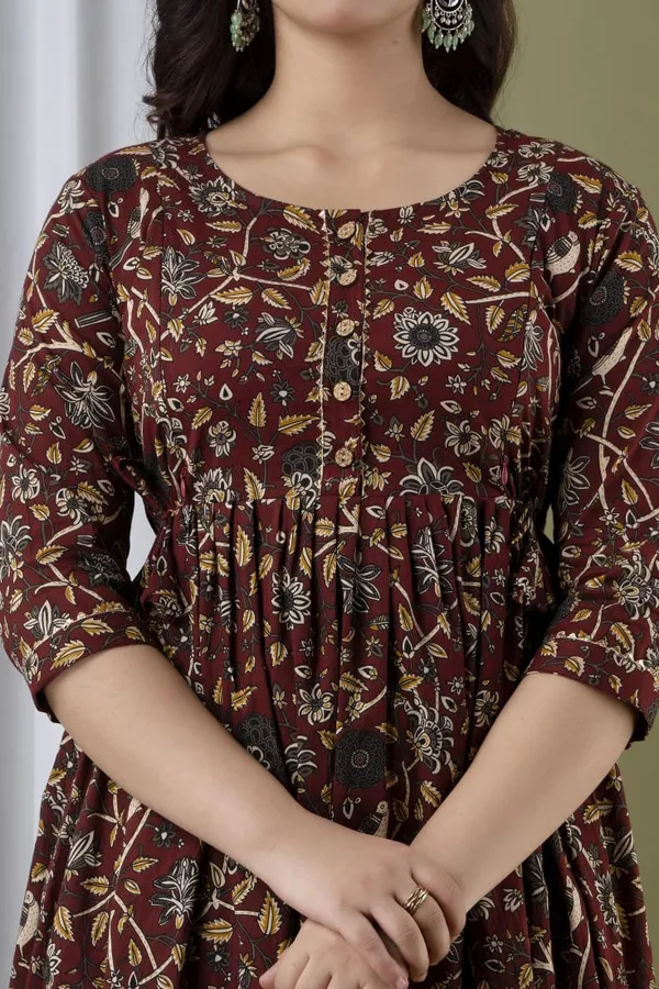 Mhendi_Floral__Cotton_Printed_Maternity_And_Feeding_Kurti_Combo_Of_2