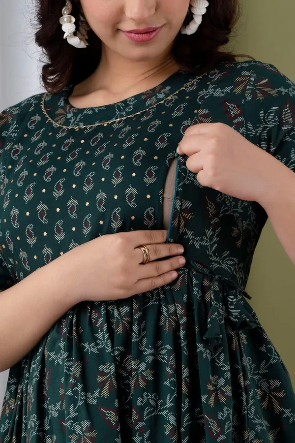 Mhendi_Floral__Cotton_Printed_Maternity_And_Feeding_Kurti_Combo_Of_2