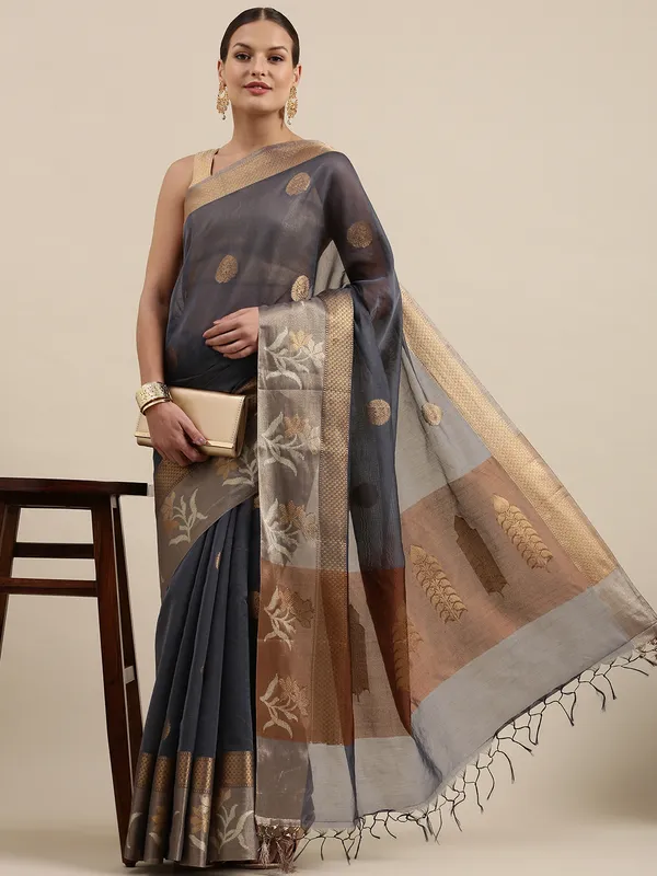 Blue_Masrise_Cotton/Cotton_Banarasi_Sarees_For_Women
