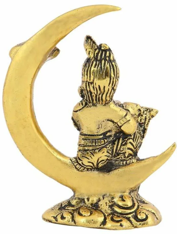 Bal_Krishna_Seated_On_Moon_Shaped_Motif_Metal_Handicrafts_Showpiece_-_4.5_Inches_Decorative_Showpiece_-_11.4_Cm_(Aluminium)