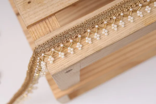 Gold_And_White_Beads_Premium_Lace_For_Women