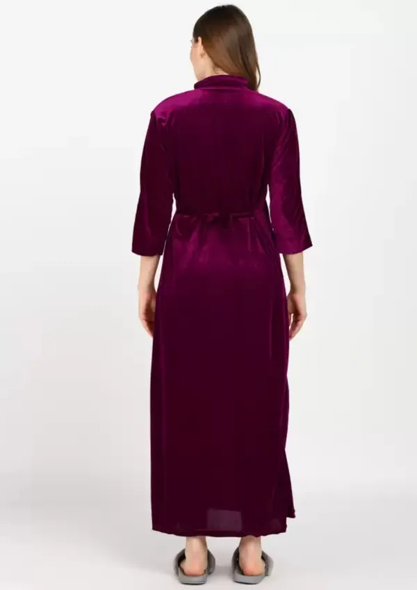 Pack_of_2_Woolen_Nighty_|_Sea_Green_/Wine_Embroidered_Velvet_Maxi_for_Women