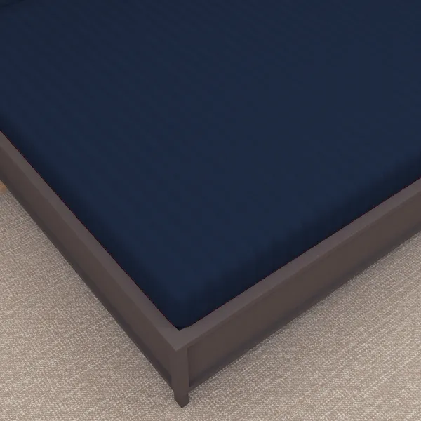 _100%_Cotton_220_TC_Italian_Stripes_Flat_King_Size_Bedsheet_With_2_Pillow_Cover_(108_x_108_Inch,_NAVY_BLUE)