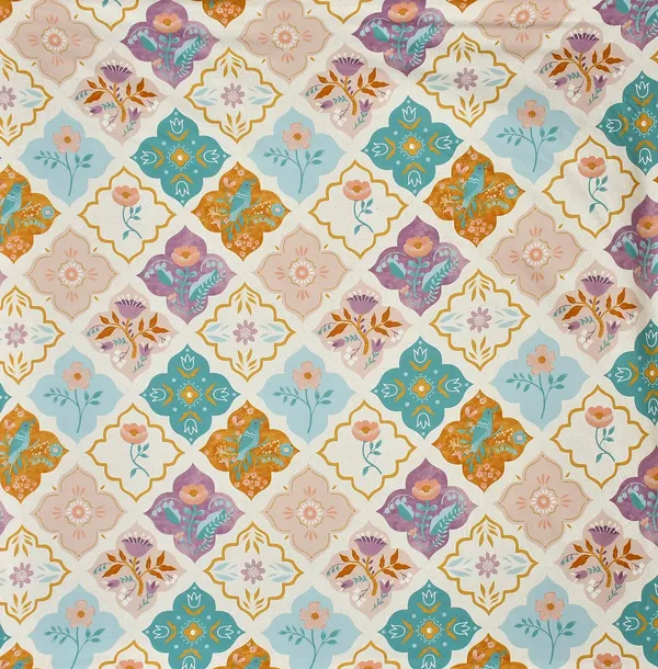 Multi_Damask_Print_Mix_N_Match_Bedsheet_for_Double_Bed_90_x_90_Inch__Print_Mix_N_Match_Bedsheet_for_Double_Bed_90_x_90_Inch