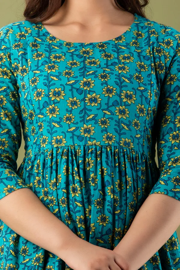 Sanganeri_Multi__Rama_Flower_Maternity_And_Feeding_Kurti