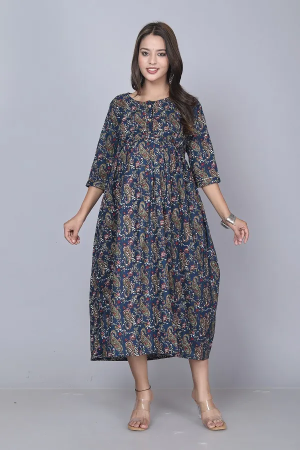 Multi_Blue_Cotton_Maternity_And_Feeding_Kurti