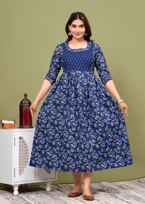 Multi_Blue_Cotton_Maternity_And_Feeding_Kurti