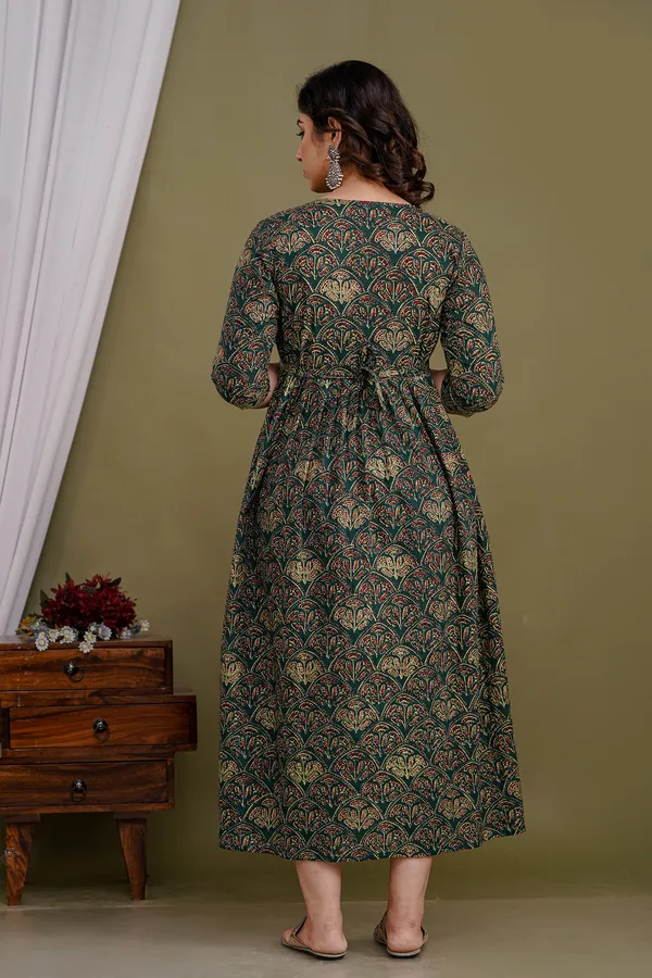 Multi_Brown__Cotton_Maternity_And_Feeding_Kurti