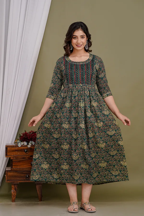 Multi_Brown__Cotton_Maternity_And_Feeding_Kurti