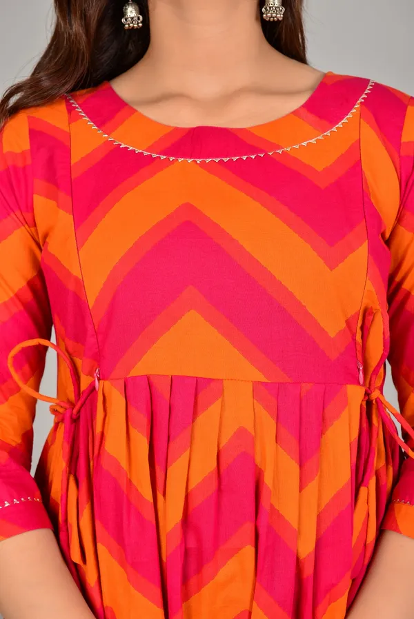 Multi_Floral__Cotton_Maternity_And_Feeding_Kurti