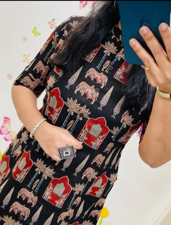 Multicolor_Cotton_Premium_Jaipuri_Print_Kurta_And_Pant_Co-Ord_Set_For_Women