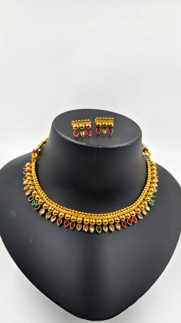 Alloy_Choker_Set_Gold_Plated_For_Women