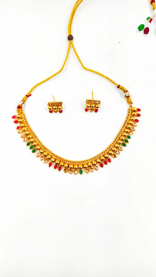 Alloy_Choker_Set_Gold_Plated_For_Women