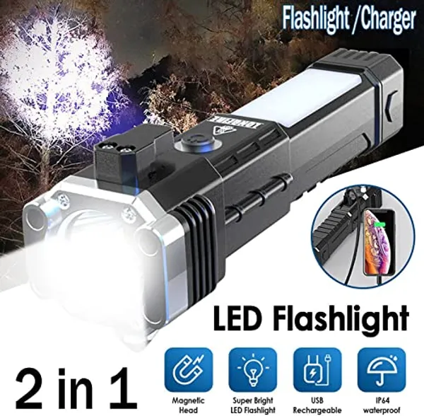 Torch_Lights_Rechargeable_High_Power_Long_Distance_Led_Flash_Light_Battery_Usb_Charger_Power_Bank_With_Car_Emergency_Glass_Hammer_Waterproof