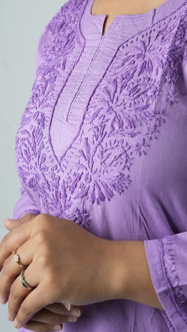 Lavender_Cotton_Casual_Short_Kurti_For_Women
