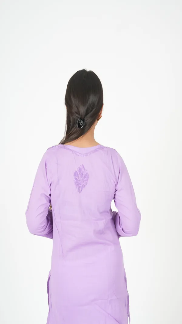 Lavender_Cotton_Casual_Short_Kurti_For_Women