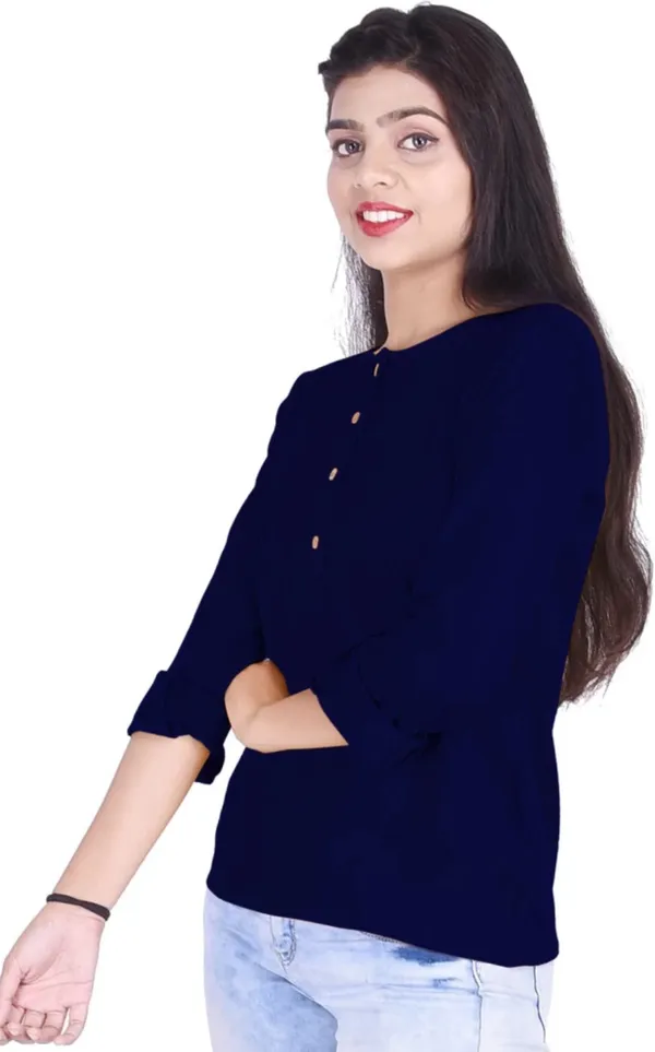 Navy_Blue_Rayon_Printed_Casual_Wear_Kurti_For_Women