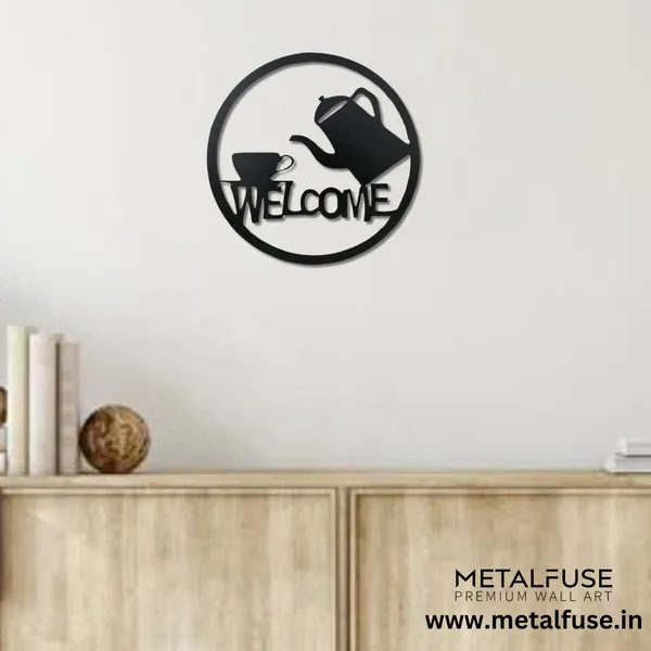 Black_Welcome_Tea_&_Cup_-_Wood_Wall_Art