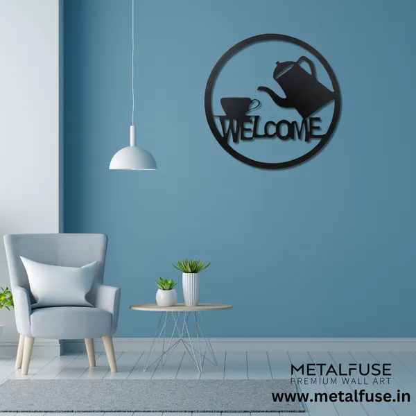 Black_Welcome_Tea_&_Cup_-_Wood_Wall_Art